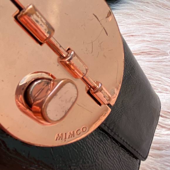 Mimco black rose gold turn lock leather wallet - Picture 10 of 11